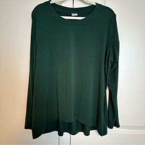 Athleta Forest Green Long Sleeve Tee